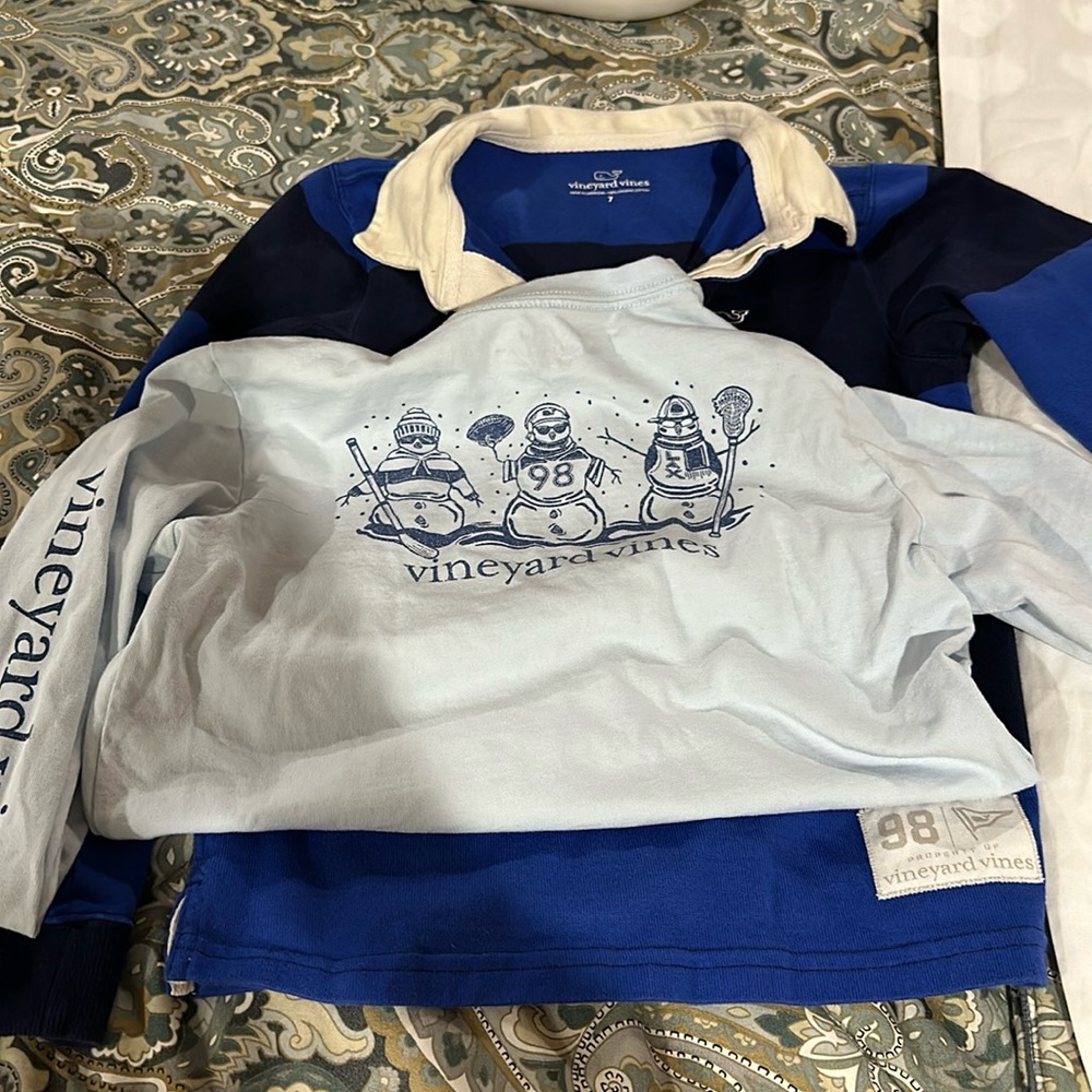 Vineyard Vines polo and long sleeve tee shirt-2 shirts total